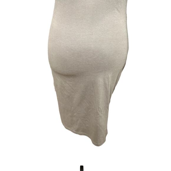 Treasure & Bond Bodycon Midi Dress Draped Knit Fabric Brown Heathered Small NWOT - Picture 6 of 8